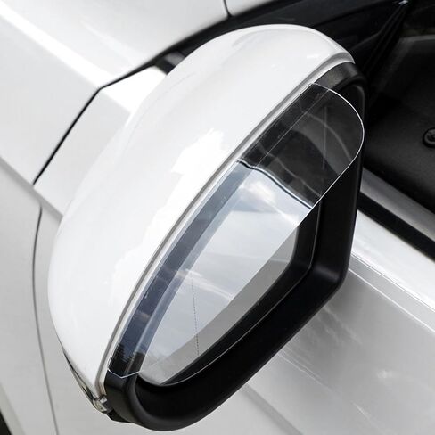 مرآة الرؤية الخلفية للسيارة، واقي حاجب المطر، قطعتان من حاجب المطر الأسود للمرآة الجانبية، غطاء واقي من الدخان مقاوم للماء، ملحقات لمعظم شاحنات سيارات الدفع الرباعي (أسود، 2) in Kuwait