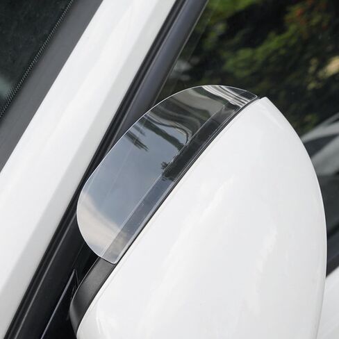 مرآة الرؤية الخلفية للسيارة، واقي حاجب المطر، قطعتان من حاجب المطر الأسود للمرآة الجانبية، غطاء واقي من الدخان مقاوم للماء، ملحقات لمعظم شاحنات سيارات الدفع الرباعي (أسود، 2) in Kuwait