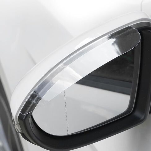 مرآة الرؤية الخلفية للسيارة، واقي حاجب المطر، قطعتان من حاجب المطر الأسود للمرآة الجانبية، غطاء واقي من الدخان مقاوم للماء، ملحقات لمعظم شاحنات سيارات الدفع الرباعي (أسود، 2) in Kuwait