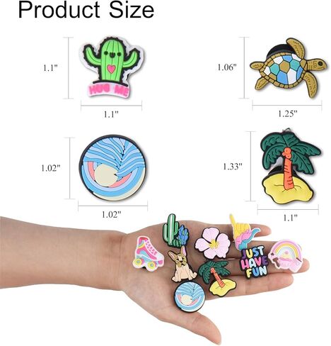 40 قطعة ساحرة لحقيبة بوج، وحقيبة حمل الشاطئ وحقيبة الشاطئ المطاطية، ملحقات بوج المثالية للفتيات والنساء in Kuwait