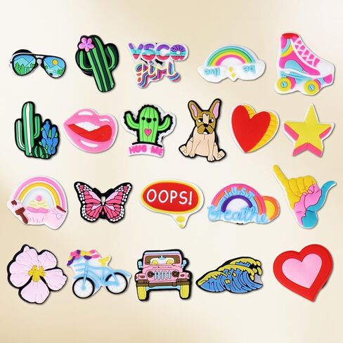 40 قطعة ساحرة لحقيبة بوج، وحقيبة حمل الشاطئ وحقيبة الشاطئ المطاطية، ملحقات بوج المثالية للفتيات والنساء in Kuwait