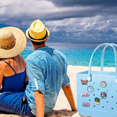 40 قطعة ساحرة لحقيبة بوج، وحقيبة حمل الشاطئ وحقيبة الشاطئ المطاطية، ملحقات بوج المثالية للفتيات والنساء in Kuwait