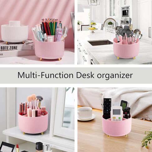Green Office Supplies, Teal Desk Accessories 360°Pen Holder Desk Organizers and Accessories with Tape Dispenser, Stapler, Staple Remover, 1000 Staples, Tape, Clips Set, Ruler, Scissor, Pen in Saudi Arabia