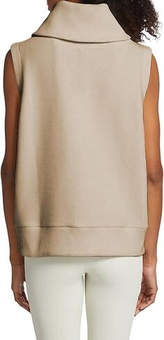 TOLENY Women's Full Zipper Sweater Vest Top Ribbed Knit Lapel Sweatshirt Double Slider Sleeveless Cardigan in Saudi Arabia