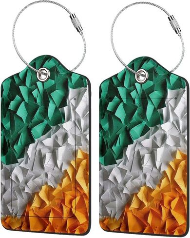 Purple and Gold Mixed Marbling-1 2 Pack Luggage Tag for Suitcase, Luggage Tags for Suitcases,Leather Stainless Steel Loop Label Tag for Men Women Girlstravel Bag Suitcase in Saudi Arabia