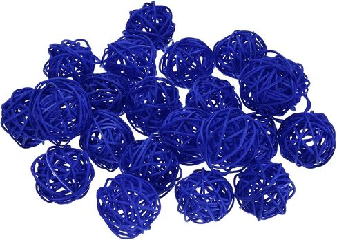 uxcell 22 Pcs Wicker Rattan Balls, 1.6inch Wood Decorative Balls Vase Fillers for Centerpiece Bowl Orbs Fillers Tree Wedding Home Decor, Beige in Saudi Arabia