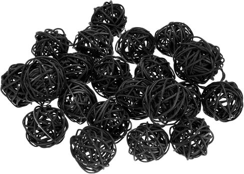 uxcell 22 Pcs Wicker Rattan Balls, 1.6inch Wood Decorative Balls Vase Fillers for Centerpiece Bowl Orbs Fillers Tree Wedding Home Decor, Beige in Saudi Arabia
