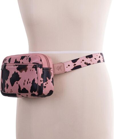 Montana West Cow Print Fanny Packs for Women Everywhere Belt Bag Crossbody Waist Packs with Adjustable Strap in Saudi Arabia