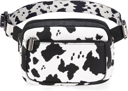 Montana West Cow Print Fanny Packs for Women Everywhere Belt Bag Crossbody Waist Packs with Adjustable Strap in Saudi Arabia