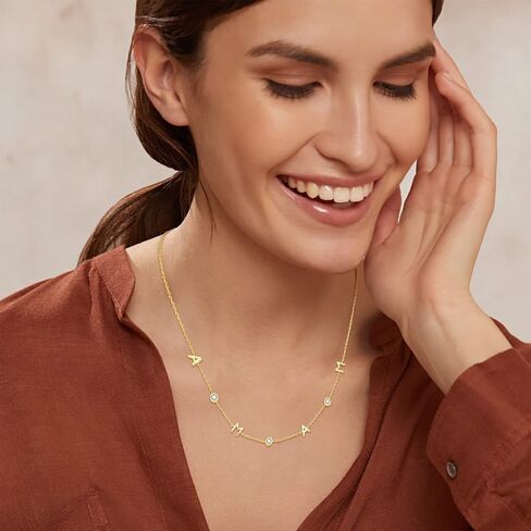 14K Gold Moissanite Mom Necklace for Women Mama Necklace for Mother's Day Birthday New Mom Mom to Be Gifts in Saudi Arabia