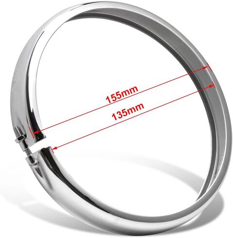 Motorcycle 5.75" Headlight Trim Ring 5 3/4" Head Lamp Decorative Ring Fit for Harley Sportster 883 1200 Forty Eight Dyna Softail (Black) in Saudi Arabia