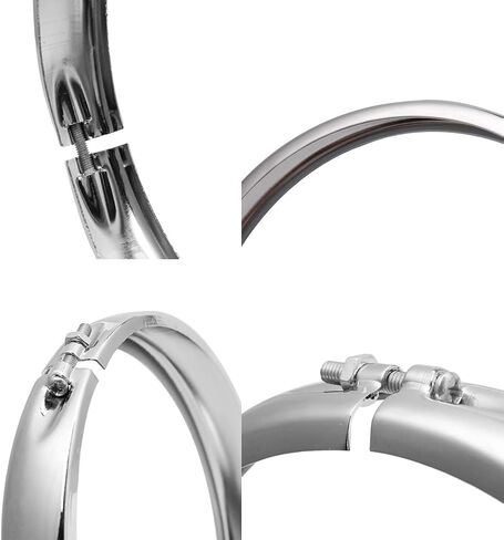Motorcycle 5.75" Headlight Trim Ring 5 3/4" Head Lamp Decorative Ring Fit for Harley Sportster 883 1200 Forty Eight Dyna Softail (Black) in Saudi Arabia