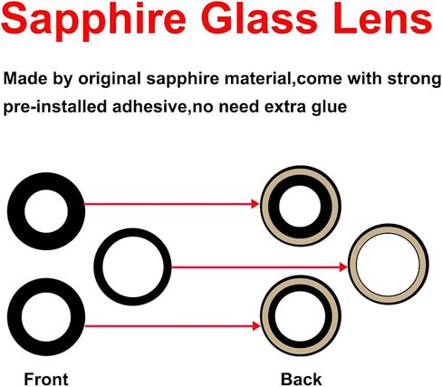 OEM Back Rear Camera Lens Glass Replacement for iPhone 14 Pro and iPhone 14 Pro Max with pre-Installed Adhesive and Reparing Toolkit in Kuwait