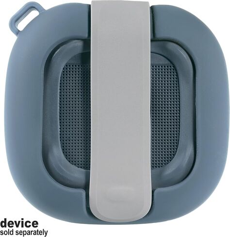 حافظة واقية لمكبر صوت Bose SoundLink Micro Bluetooth من WGear، تصميم مميز مع جيب شبكي للكابل والملحقات الأخرى، حزام مرن لتأمين الجهاز (جراب أزرق حجري) in Saudi Arabia