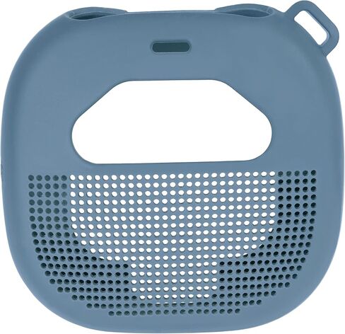 حافظة واقية لمكبر صوت Bose SoundLink Micro Bluetooth من WGear، تصميم مميز مع جيب شبكي للكابل والملحقات الأخرى، حزام مرن لتأمين الجهاز (جراب أزرق حجري) in Saudi Arabia