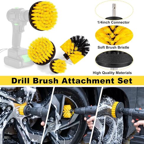 31pcs Car Interior Detailing Kit - Car Cleaning Kit with Car Window Windshield Cleaning Tool, Car Detailing Kit for Cars, Trucks, SUVs, Yellow in Saudi Arabia