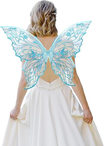 Fairy Wings Transparent Fairy Wings Costume for Women, Butterfly Wings Dress Up Accessories in Saudi Arabia