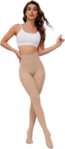 الجوارب للنساء 80D لينة شبه مبهمة بلون عالية الخصر الجوارب بسط جوارب طويلة للنساء in Saudi Arabia