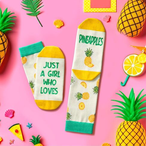 HAPPYPOP Pineapple Gifts for Women and Kids 7-9 Years, Funny Hawaiian Pineapple Socks in Saudi Arabia