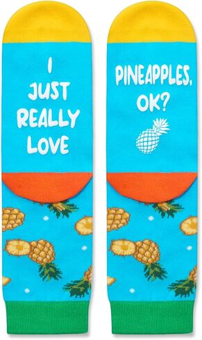 HAPPYPOP Pineapple Gifts for Women and Kids 7-9 Years, Funny Hawaiian Pineapple Socks in Saudi Arabia