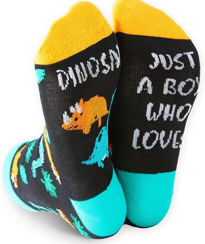 Gifts For Animals Lover - Funny Dinosaur Gifts For Boys Girls Kids - Boys Dinosaur Gifts Socks Birthday Gift for 6 8 Year Old Boy Girl - Just A Boy Who Loves Dinosaur in Kuwait
