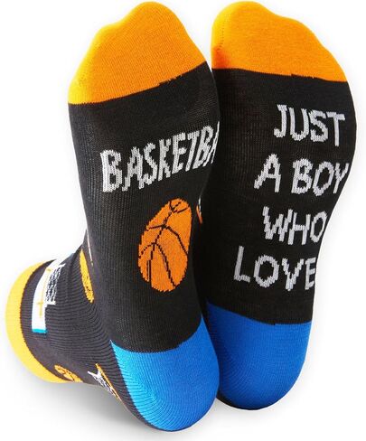 Just A Boy Who Loves Basketball Socks - Novelty Gifts For Basketball Lover - Funny Socks Gifts Basketball Player -Cute Basketball Gifts For Boys Kids in Kuwait