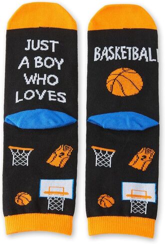Just A Boy Who Loves Basketball Socks - Novelty Gifts For Basketball Lover - Funny Socks Gifts Basketball Player -Cute Basketball Gifts For Boys Kids in Kuwait