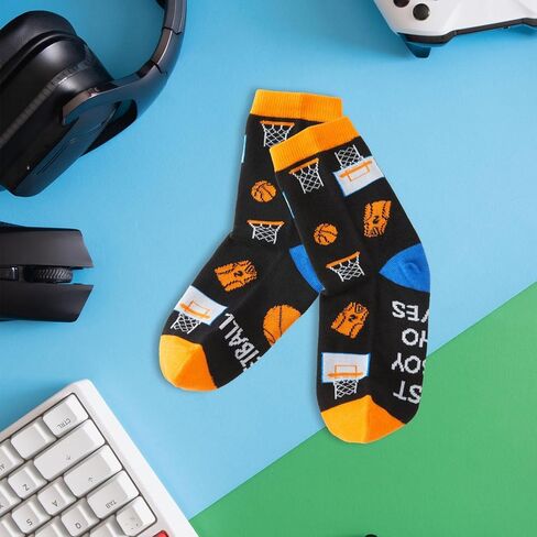 Just A Boy Who Loves Basketball Socks - Novelty Gifts For Basketball Lover - Funny Socks Gifts Basketball Player -Cute Basketball Gifts For Boys Kids in Kuwait