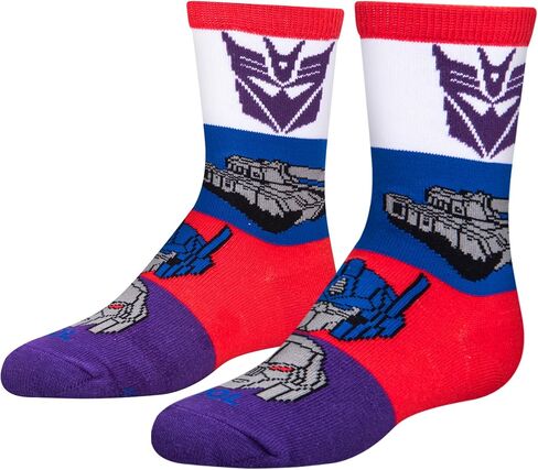 Cool Socks for Kids, Retro Cartoons Styles, Fun Graphic Prints, Youth Sizes, Assorted in Saudi Arabia