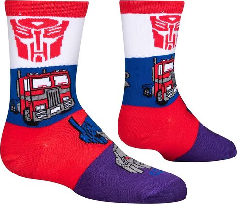 Cool Socks for Kids, Retro Cartoons Styles, Fun Graphic Prints, Youth Sizes, Assorted in Saudi Arabia