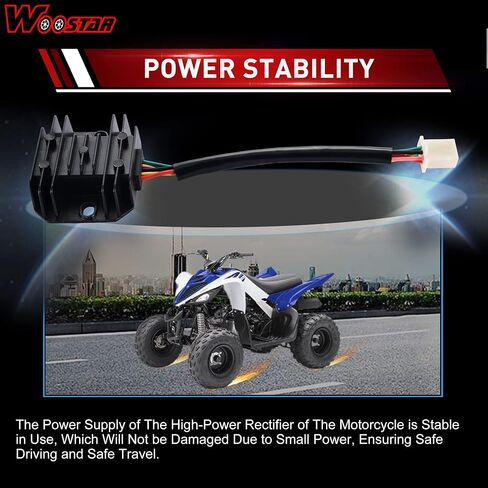 woostar 5 سلك 12 فولت تيار متردد منظم الجهد استبدال المعدل لCG 125cc 200cc 250cc GY6 125cc 150cc 200cc 250cc Taotao Lifan Scooter ATV 4 Wheeler Quad Dirt Pit Bike Go Kart Moped in Saudi Arabia