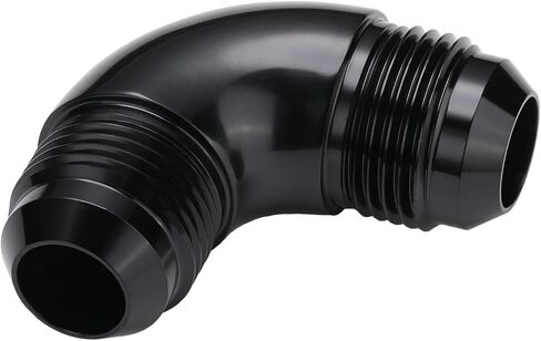 90 Degree 10AN Male to 10AN Male Flare Full Flow Union Fitting Adapter Aluminum Black in Saudi Arabia