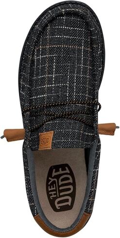 Hey Dude Wally Plaid Navy Size 8 | Men’s Shoes | Men's Slip-on Loafers | Comfortable & Light-Weight in Saudi Arabia