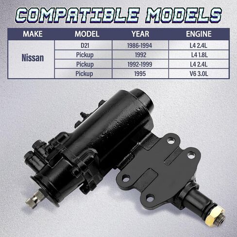 27-8405 Complete Power Steering Gear Box Gearbox Assembly Fit for Nissan D21 1986,1987, 1988, 1989, 1990, 1991, 1992, 1993, 1994, Pickup 1992-1999 RWD,OE# 4920011G00 in Saudi Arabia