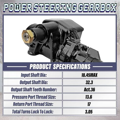 27-7616 Complete Power Steering Gear Box Gearbox Assembly Fit for Dodge Ram 1500 2006-2008 | Ram 2500/3500 2003-2008 | Ram 4000 2005-2008, L6 5.9L/L6 6.7L 4WD, Replace# 52106835AC, 52106835AE in Saudi Arabia