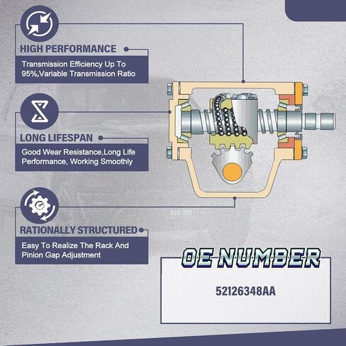 27-8417 مجموعة علبة تروس توجيه الطاقة مناسبة لسيارة Jeep Wrangler JK 2007، 2008، 2009، 2010، 2011، 2012، 2013، 2014، 2015، 2016، 2017، 2018، استبدل رقم OE 52126348AA، 52126348AA in Saudi Arabia