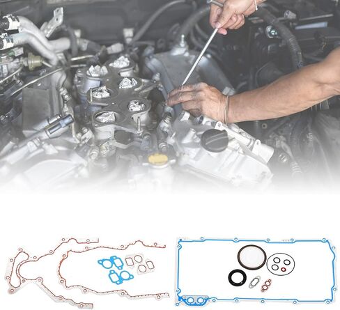 X AUTOHAUX CS5975A CS9284 مجموعة حشيات المحرك السفلية مجموعة حشيات الرأس غطاء لتشيفي لجي إم سي لإيسوزو لساب 4.8L 5.7L 6.0L 6.2L in Saudi Arabia