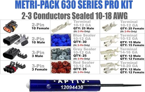 2-Pack، 46Amp (3-PIN) أطراف موصلات مقاومة للماء وأختام 10-12-14-16 AWG in Kuwait