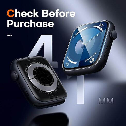 عبوتان من حافظة LϟK لساعة Apple 40 مم SE/Series 6/5/4 واقي شاشة مدمج من الزجاج المقوى، غطاء كامل واقٍ صلب من البولي كربونات لساعة iWatch 40 مم - شفاف in Kuwait