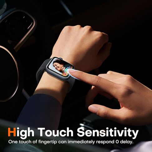 عبوتان من حافظة LϟK لساعة Apple 40 مم SE/Series 6/5/4 واقي شاشة مدمج من الزجاج المقوى، غطاء كامل واقٍ صلب من البولي كربونات لساعة iWatch 40 مم - شفاف in Kuwait