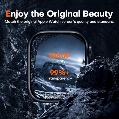 عبوتان من حافظة LϟK لساعة Apple 40 مم SE/Series 6/5/4 واقي شاشة مدمج من الزجاج المقوى، غطاء كامل واقٍ صلب من البولي كربونات لساعة iWatch 40 مم - شفاف in Kuwait