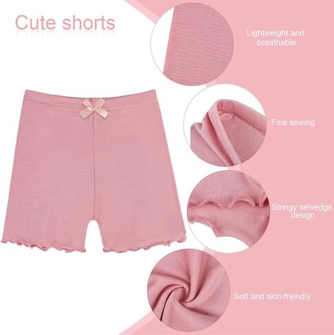 Ruisita 6 Packs Toddler and Girls Ruffled Shorts Kids Bike Cartwheel Shorts Under Dress Dance Short in Saudi Arabia