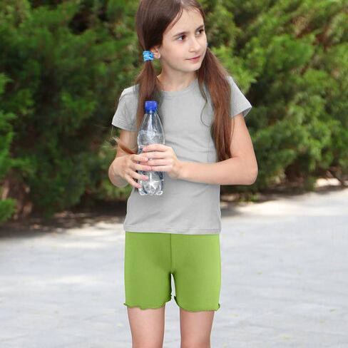 Ruisita 6 Packs Toddler and Girls Ruffled Shorts Kids Bike Cartwheel Shorts Under Dress Dance Short in Saudi Arabia