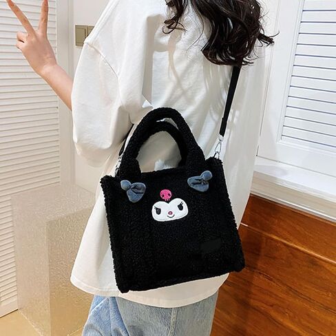 Plush Handbag for Womens,Anime Tote Bag for Women with Zipper Anime Bags,Adjustable Shoulder Strap Women Satchel Bags in Saudi Arabia