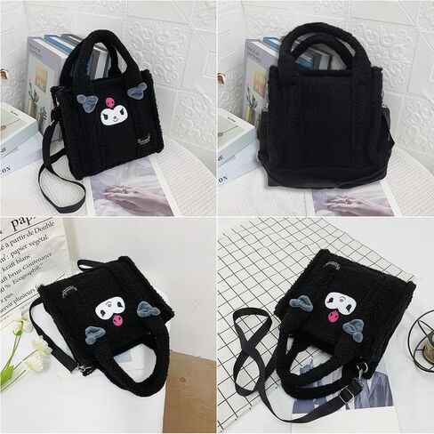Plush Handbag for Womens,Anime Tote Bag for Women with Zipper Anime Bags,Adjustable Shoulder Strap Women Satchel Bags in Saudi Arabia