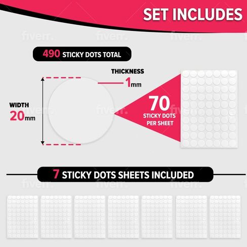 ملصق لاصق من Everest معجون لاصق غير سام، معجون تثبيت آمن على الحائط لتعليق الصور وإطار الصور، ملصق لاصق لا يترك أثرًا لتزيين المهرجان. (350) in Kuwait