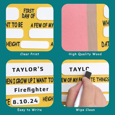 First and Last Day of School Board, 16.5 x 4 Inch Double Sided Wooden Chalkboard with 2 chalk,1st Day of Kindergarten Preschool Chalkboard Photo Prop - Back to School Gifts for Kids Girls Boys in Saudi Arabia