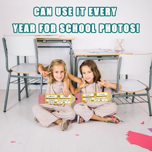 First and Last Day of School Board, 16.5 x 4 Inch Double Sided Wooden Chalkboard with 2 chalk,1st Day of Kindergarten Preschool Chalkboard Photo Prop - Back to School Gifts for Kids Girls Boys in Saudi Arabia