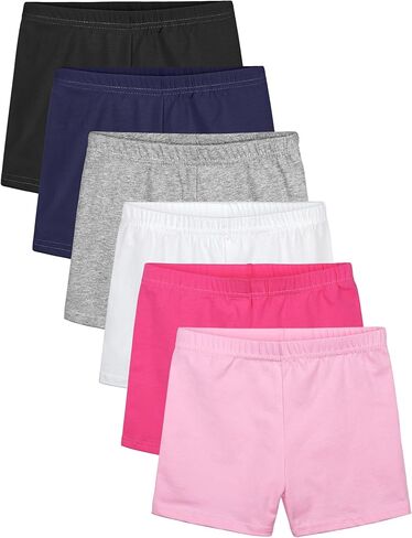 Ruisita 6 قطع من شورتات الدراجة للفتيات شورتات الرقص المسامية، شورتات الملعب، شورتات السلامة، شورتات اليوغا in Kuwait