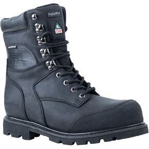 RefrigiWear Mens Platinum Leather Warm Insulated Waterproof Puncture Resistant Non-Slip Work Boots